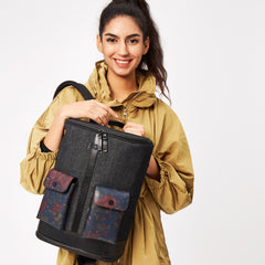 Captain Zip Around Backpack (S) (Denim)